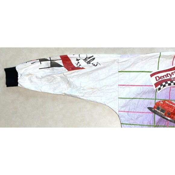Vintage Bobby Labonte #33 Tyvek Dentyne Nascar Racing Windbreaker Jacket XL USA - Picture 8 of 8